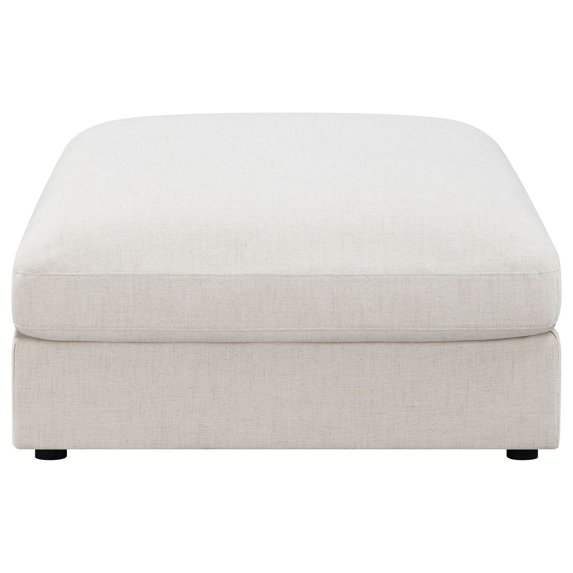 Rhette Upholstered Sectional beige linen fabric HouseOfZazla 2 Piece Set corner cushion seam on Tampa Home & Garden Store