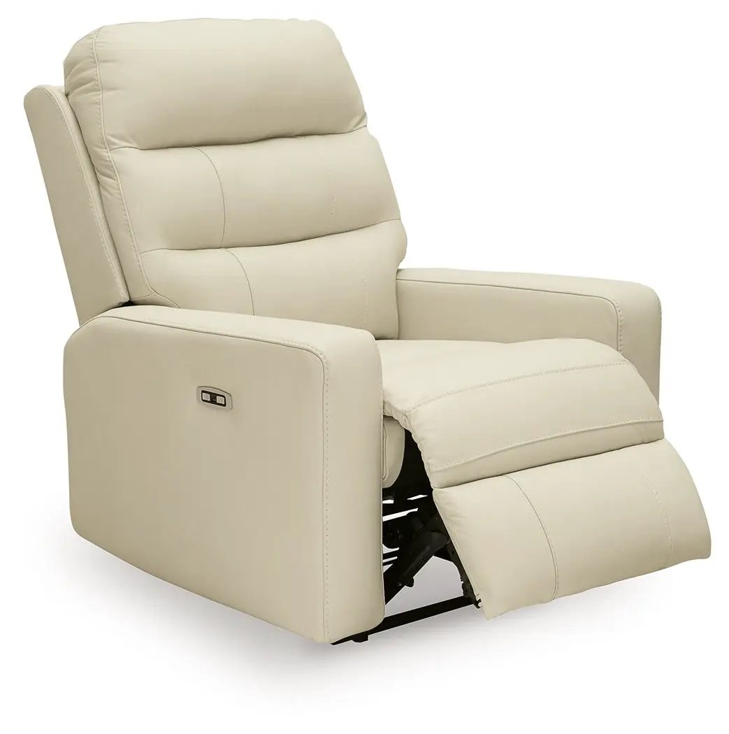 Pennacle Pier power recliner with adjustable headrest tan leather by Unique Piece Furniture on Tampa Home & Garden Store