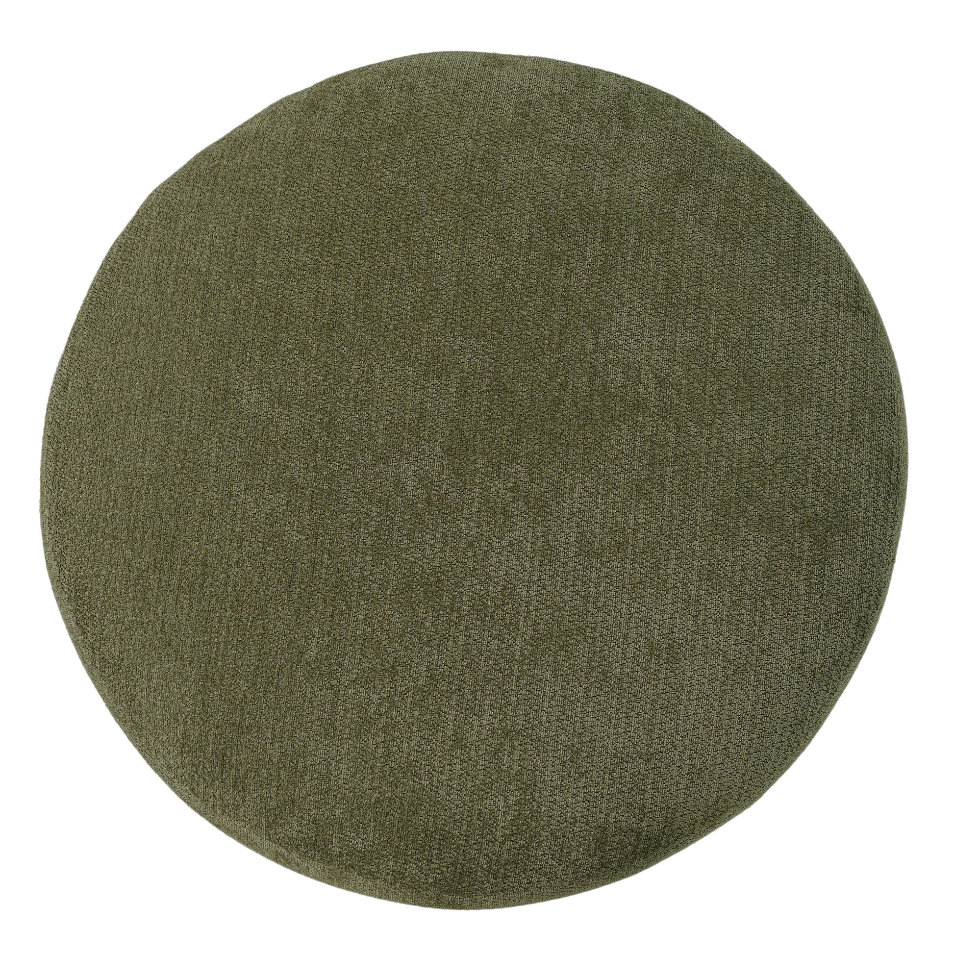 Ottoman round green pet-friendly with textured upholstery on Tampa Home & Garden Store
