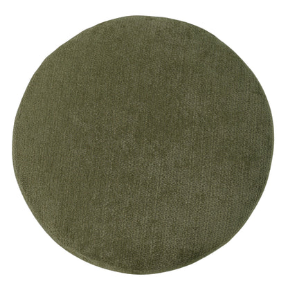 Ottoman round green pet-friendly with textured upholstery on Tampa Home & Garden Store