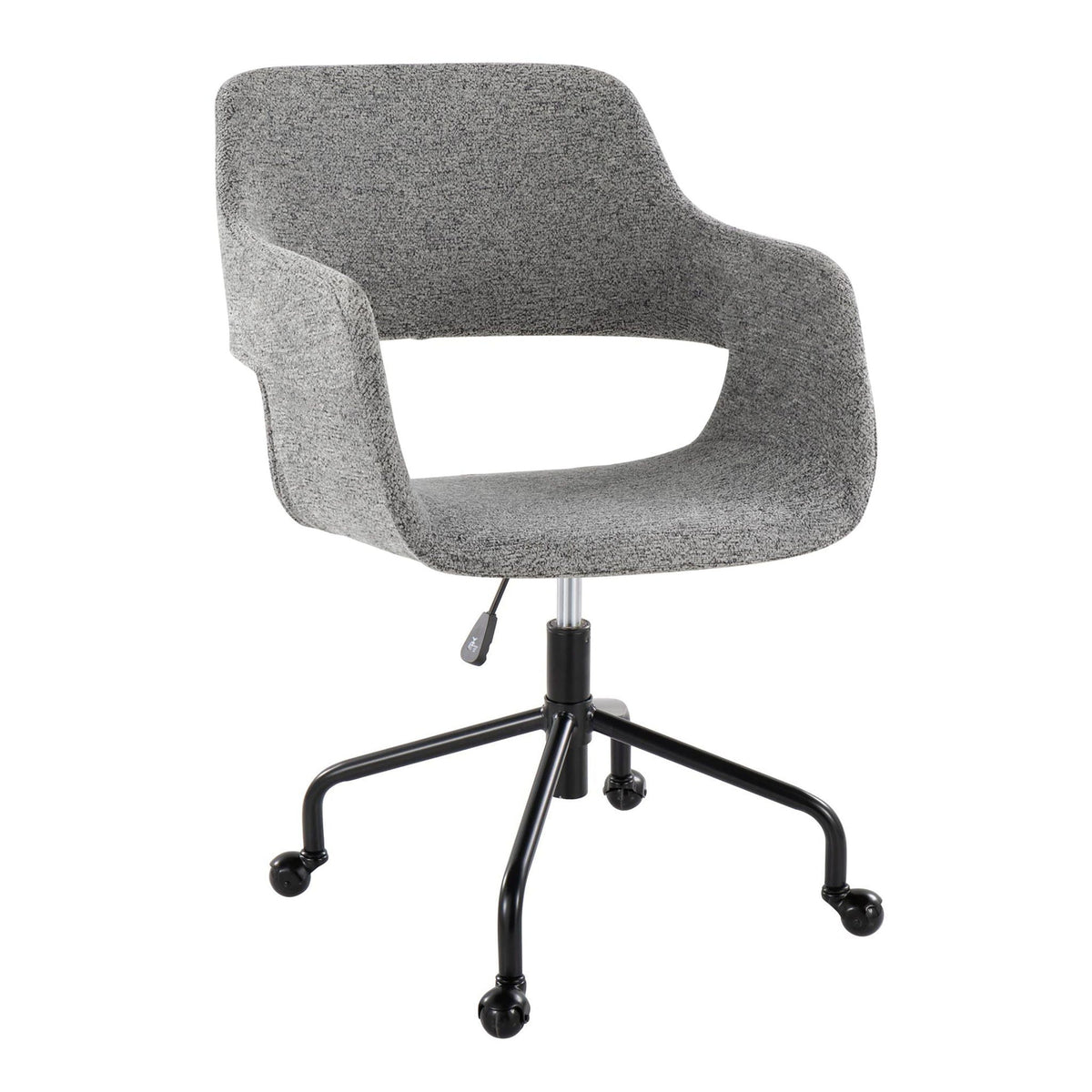 Contemporary adjustable gray speckled office chair with cushioned seat and wheeled base on Tampa Home & Garden Store
