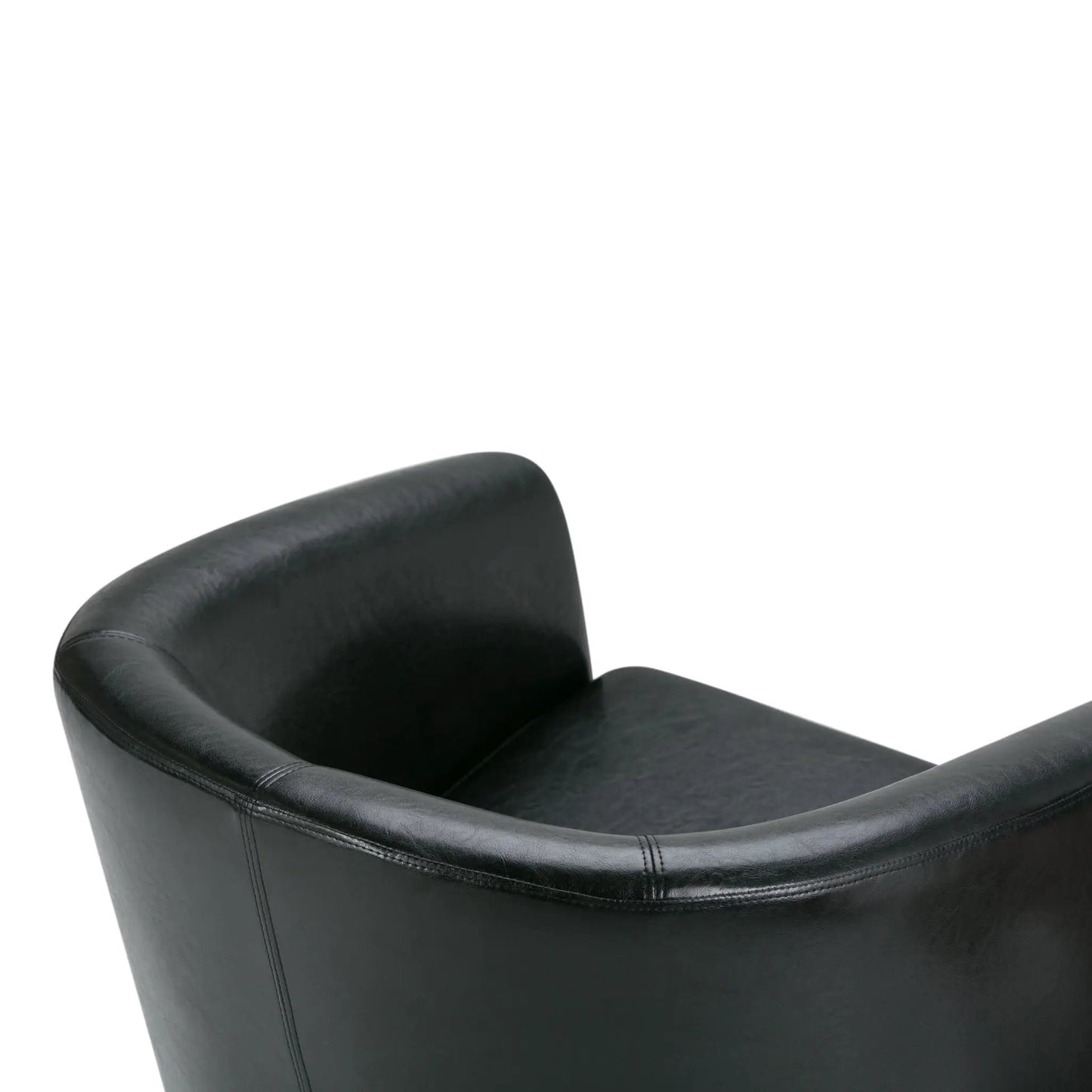 Austin Transitional Tub Chair black leather upholstery Unique Piece Furniture arm chair on Tampa Home & Garden Store