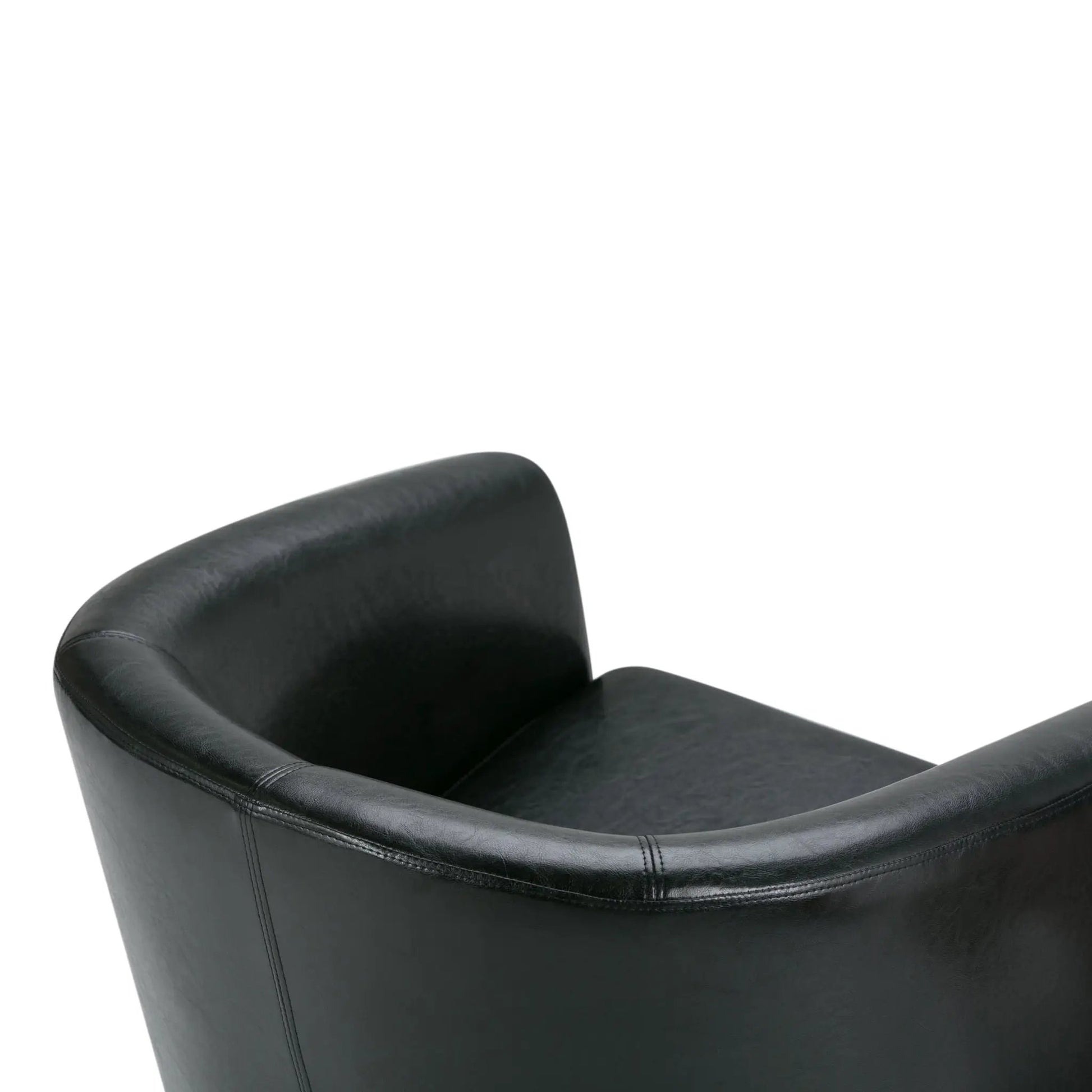 Austin Transitional Tub Chair black leather upholstery Unique Piece Furniture arm chair on Tampa Home & Garden Store