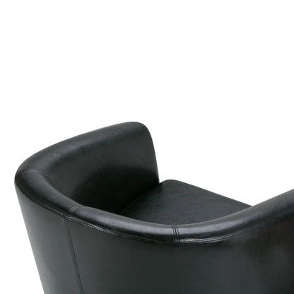 Austin Transitional Tub Chair black leather upholstery Unique Piece Furniture arm chair on Tampa Home & Garden Store