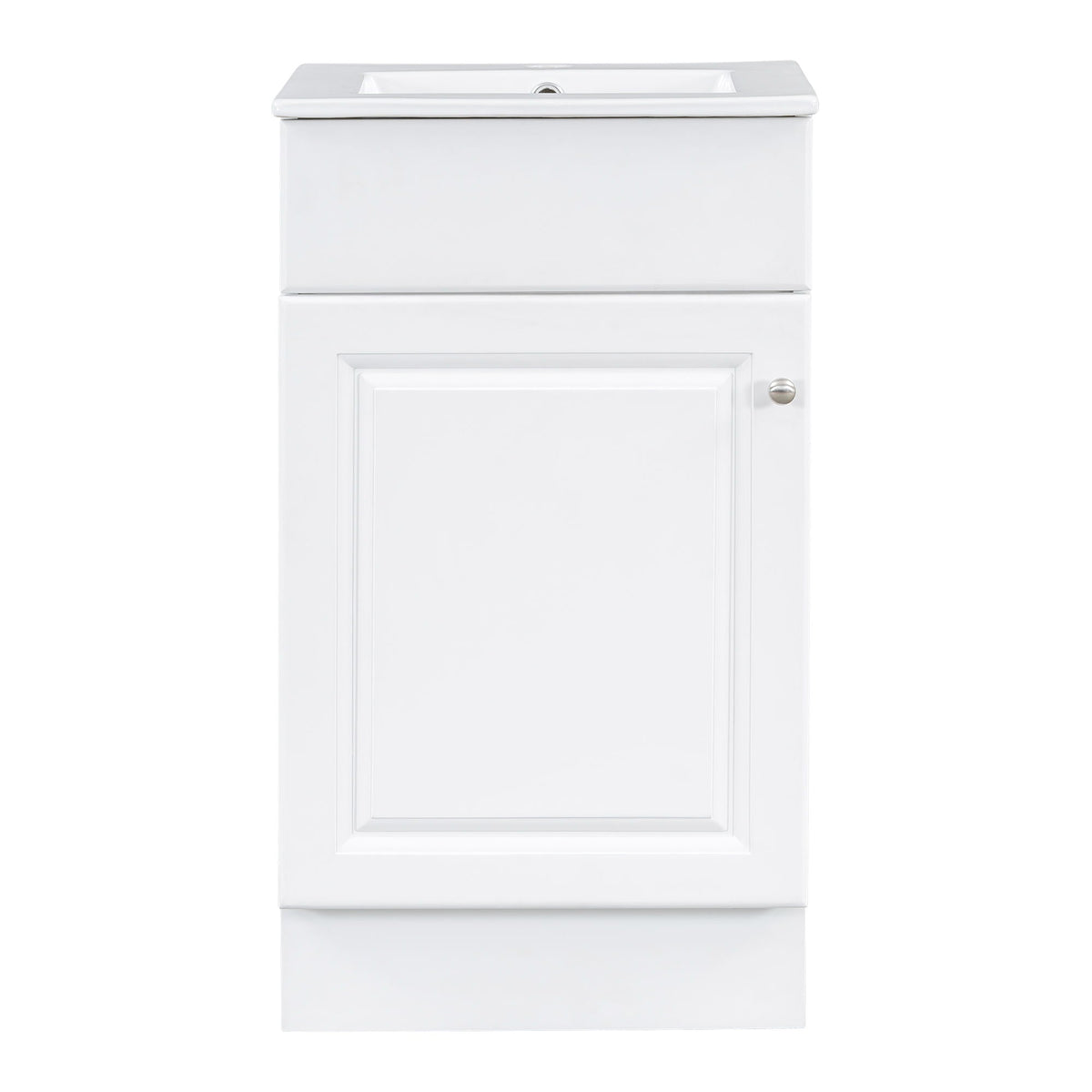 Bathroom vanity with sink, white glossy cabinet, adjustable shelf, HouseOfZazla on Tampa Home & Garden Store