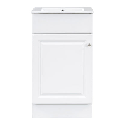 Bathroom vanity with sink, white glossy cabinet, adjustable shelf, HouseOfZazla on Tampa Home & Garden Store