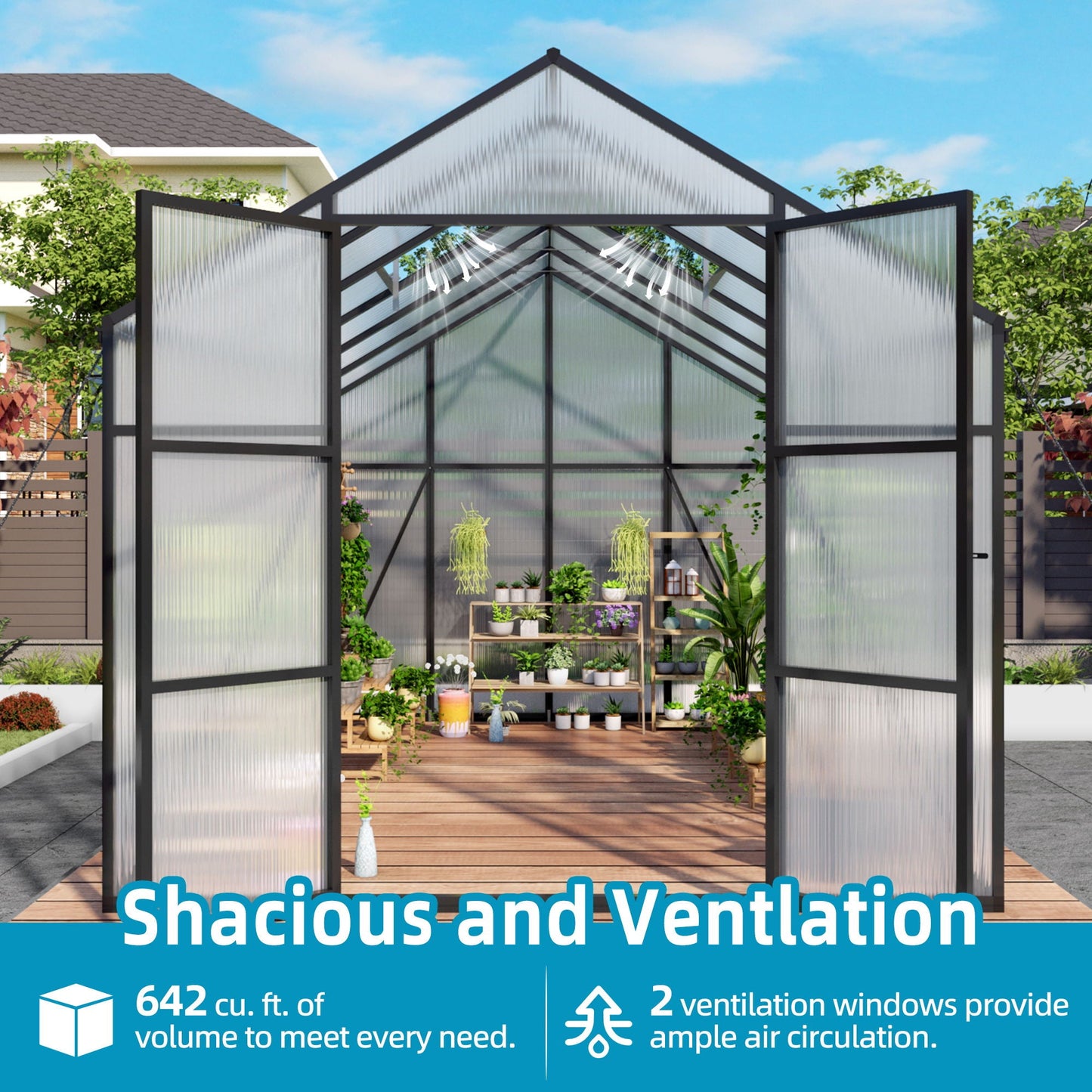 Windproof and All Season Garden Greenhouse