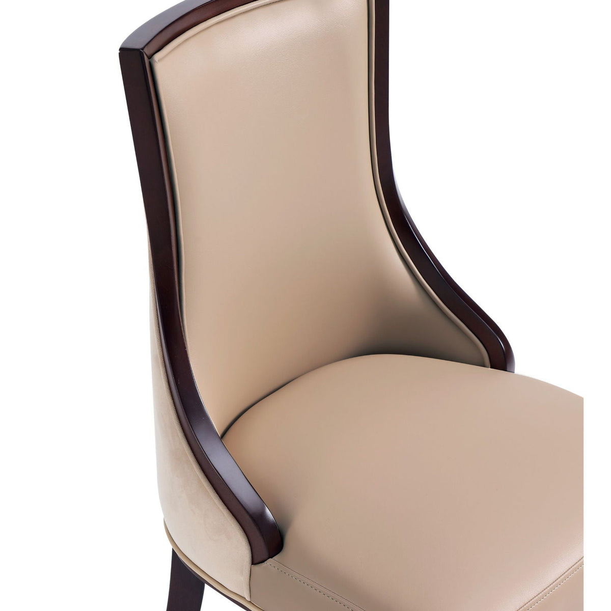 Grand dining chair set with beige upholstery and solid beech wood frame on Tampa Home & Garden Store