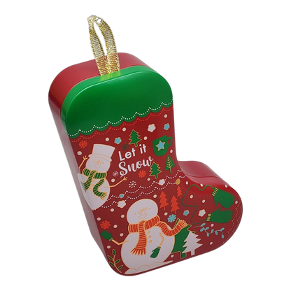 Adorno navideño de lata de galletas - Let it Snow