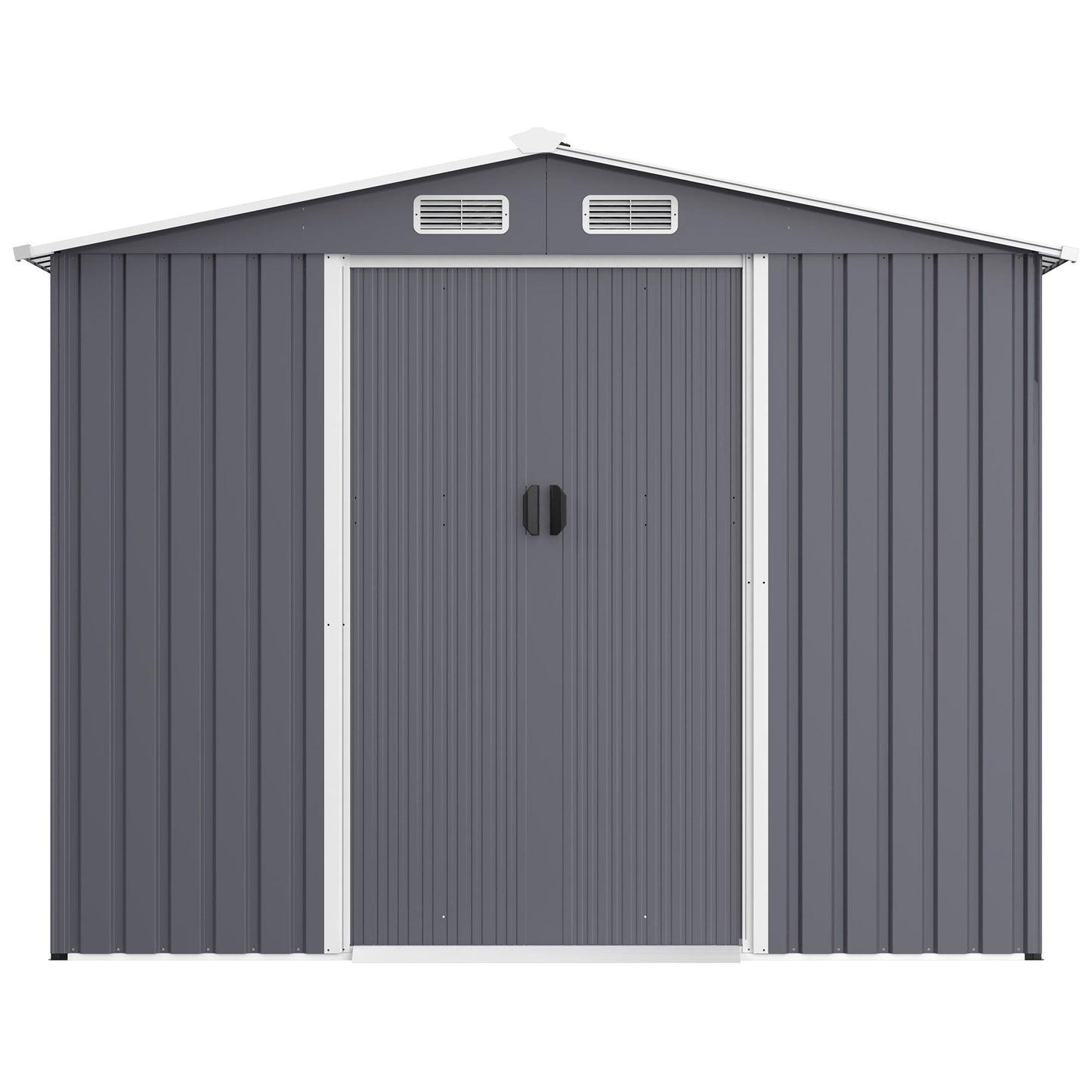 Large Metal Storage Shed and Heavy Sliding Doors