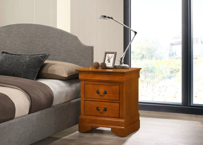 Traditional Nightstand Carved Bases and Curves
