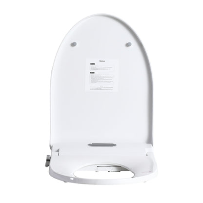 Smart bidet toilet seat by HouseOfZazla, white finish underside view with mounting posts on Tampa Home & Garden Store
