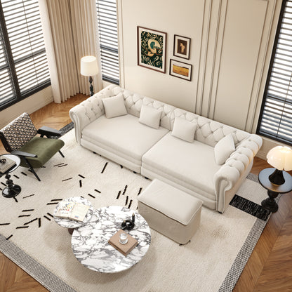 Designer Velvet Chesterfield Sofa and Bed