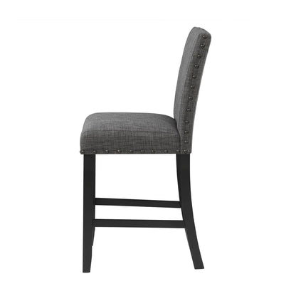 Marian Bar Stool Set of Two with Nailhead Trim