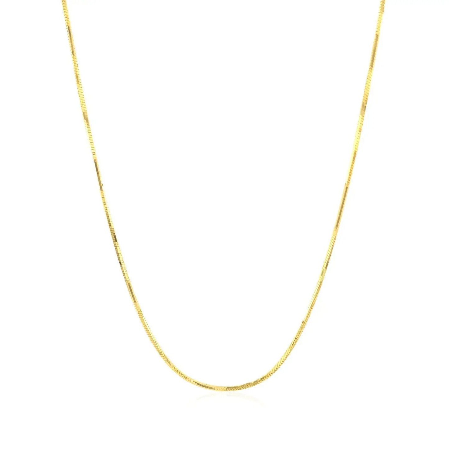 14k yellow gold octagonal shiny snake chain necklace 0.8mm Bids.com on Tampa Home & Garden Store