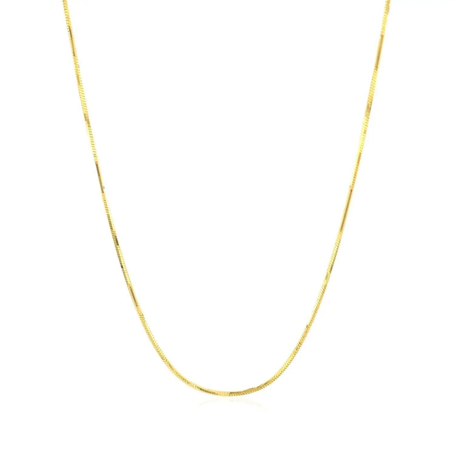 14k yellow gold octagonal shiny snake chain necklace 0.8mm Bids.com on Tampa Home & Garden Store