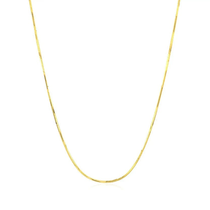 14k yellow gold octagonal shiny snake chain necklace 0.8mm Bids.com on Tampa Home & Garden Store