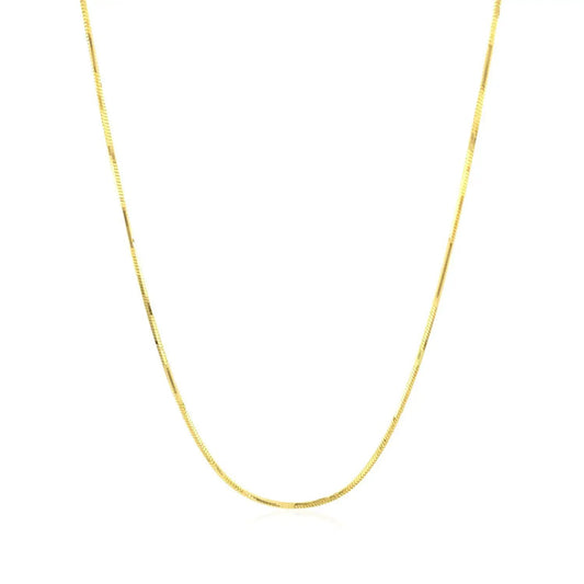 14k yellow gold octagonal shiny snake chain necklace 0.8mm Bids.com on Tampa Home & Garden Store