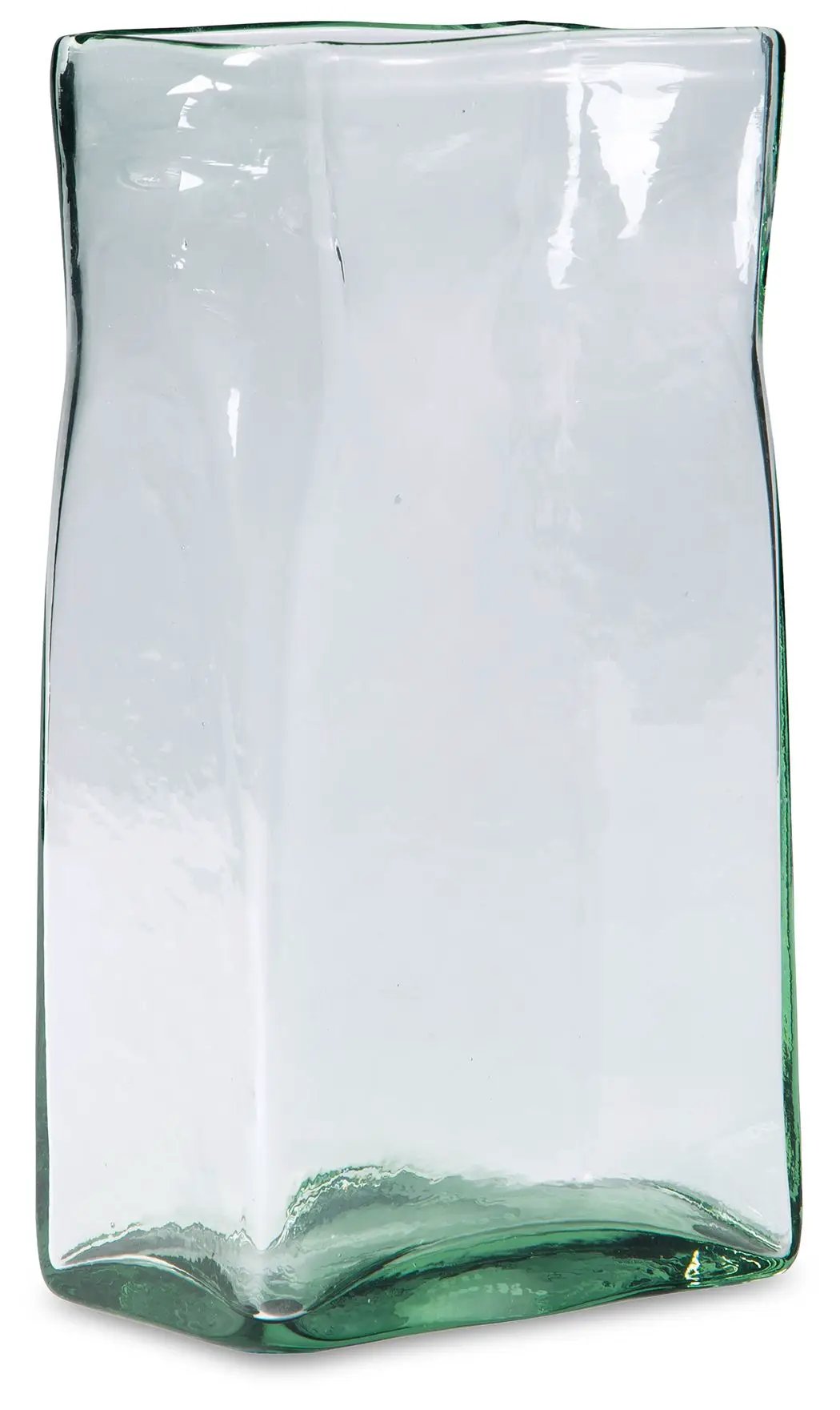 Taylow vase tall rectangular glass vase with green-tinted edges by Unique Piece Furniture on Tampa Home & Garden Store