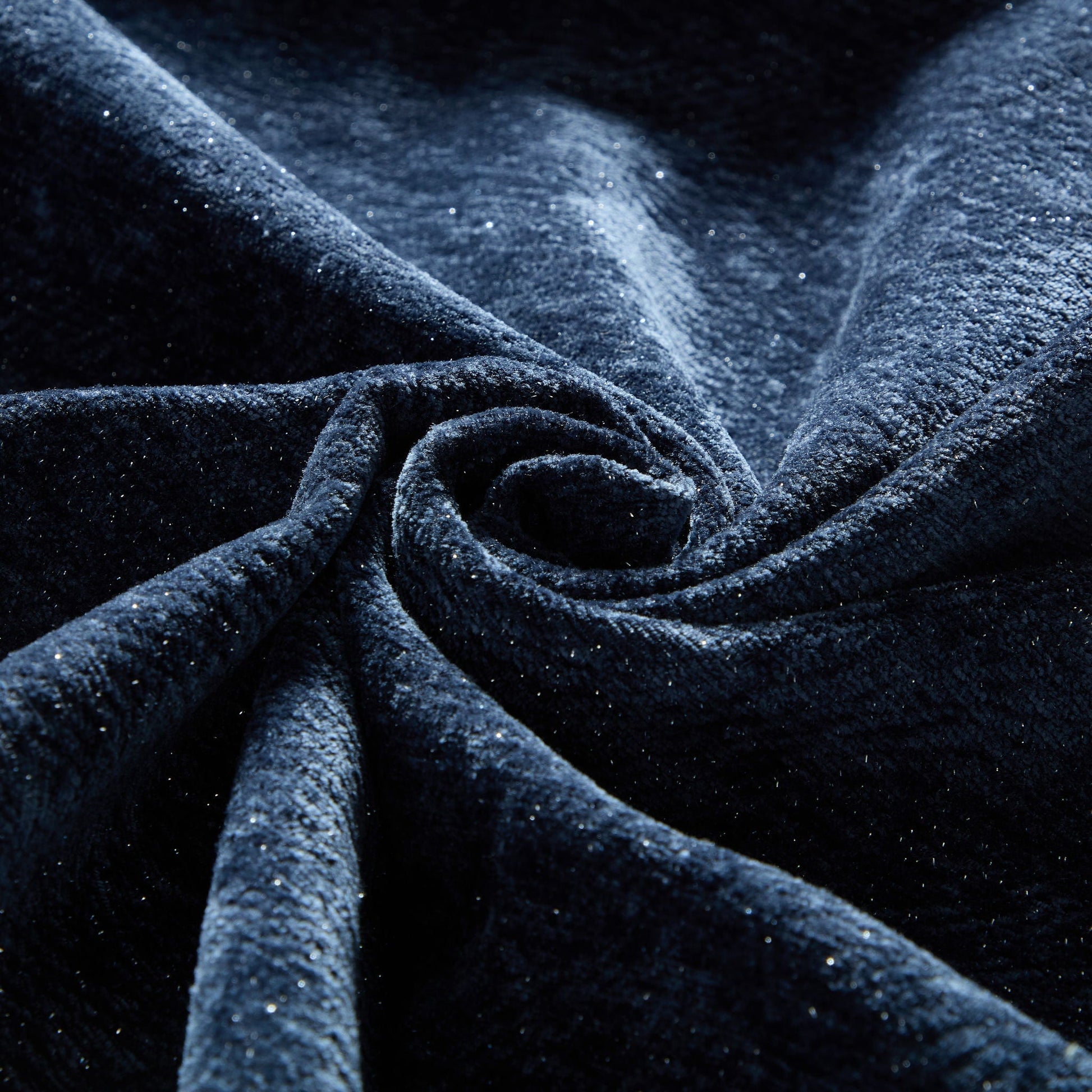 Modern Oversized Modular Sectional Sofa blue velvet upholstery texture close-up on Tampa Home & Garden Store