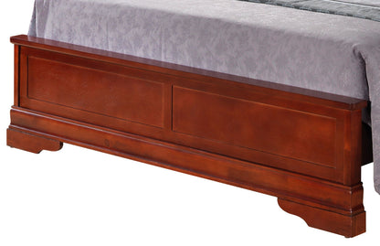 Premium Panel Sleigh Bed with Low Footboard