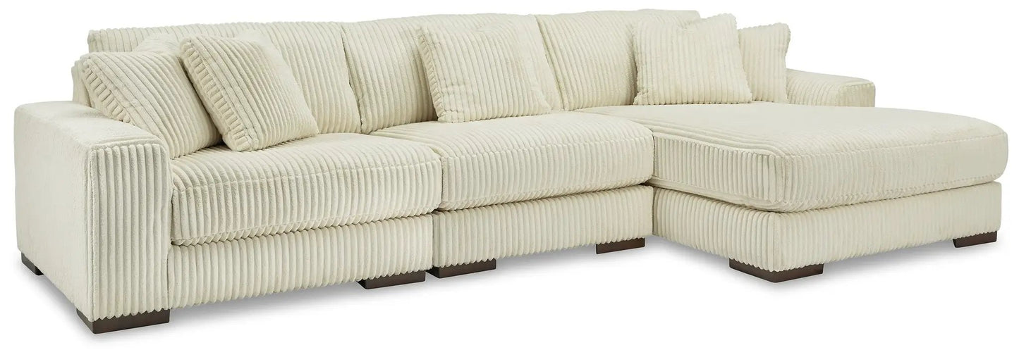 Lindyn Sectional Sofa with Cord Upholstery