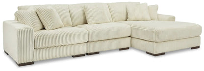 Lindyn Sectional Sofa with Cord Upholstery