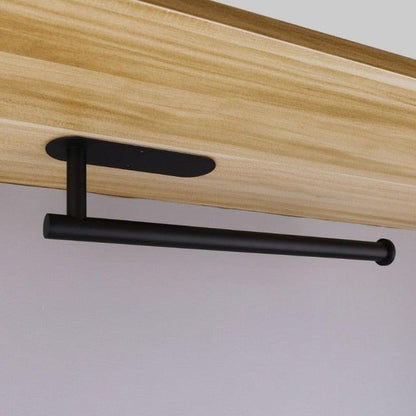 Black stainless steel adhesive toilet paper towel holder with horizontal bar wall mount on Tampa Home & Garden Store