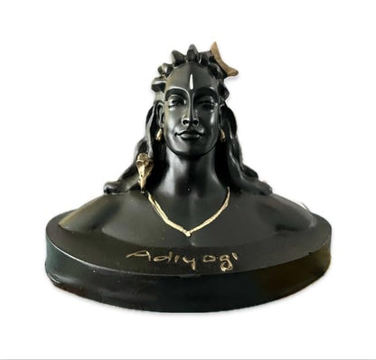 Adiyogi statue figurine by Vibhsa, 6-inch black resin dashboard sculpture for car decor on Tampa Home & Garden Store