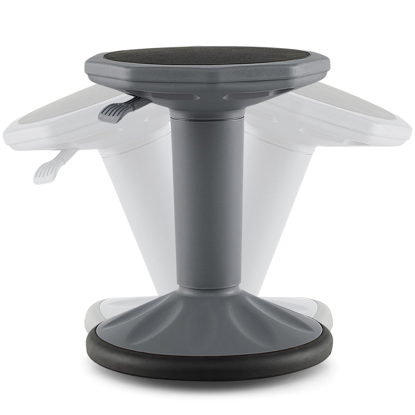Taburete ajustable de aprendizaje activo para oficina en casa con asiento acolchado - Negro