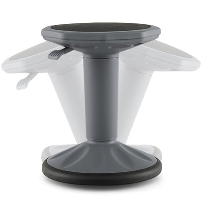 Taburete ajustable de aprendizaje activo para oficina en casa con asiento acolchado - Negro