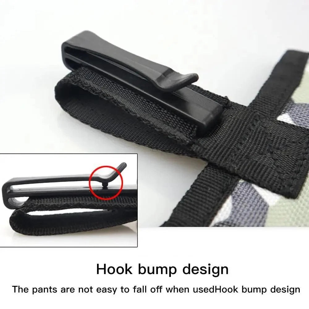 Stevvex dog treat pouch waist bag, adjustable, large capacity, black nylon with hook bump design on Tampa Home & Garden Store
