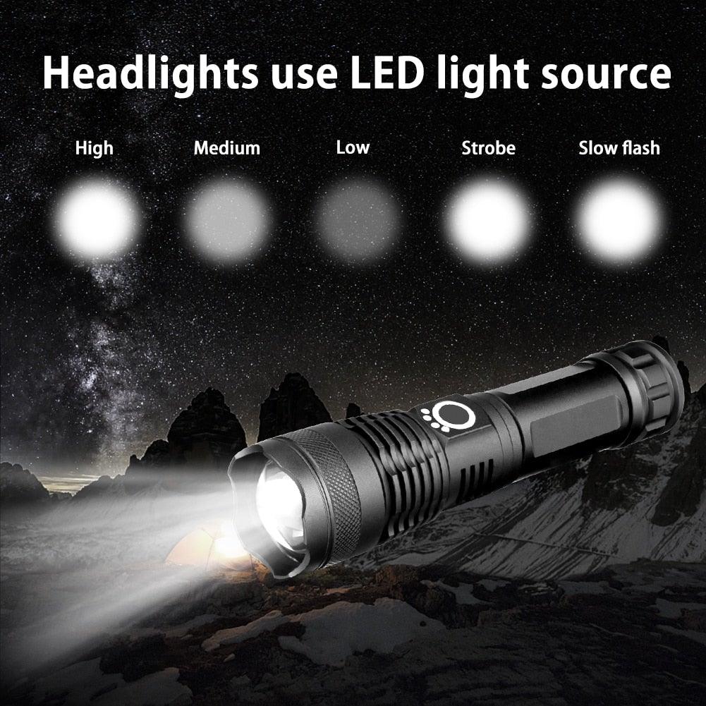 Stevvex ST4LMAP120QL flashlight black adjustable rechargeable LED with zoomable beam on Tampa Home & Garden Store