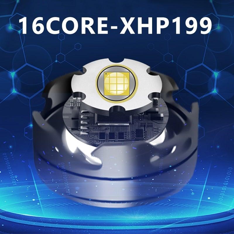 Stevvex tactical flashlight LED core 16CORE-XHP199, USB rechargeable, zoomable IPX65 waterproof on Tampa Home & Garden Store