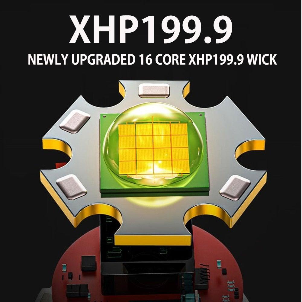 Stevvex XHP199.9 LED tactical flashlight module on star heat sink with yellow LED grid on Tampa Home & Garden Store