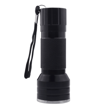 Stevvex UV flashlight black light, knurled grip, handheld portable torch with lanyard on Tampa Home & Garden Store