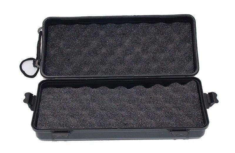 Black headlamp protective case with dense foam insert and side latch for Stevvex gear on Tampa Home & Garden Store