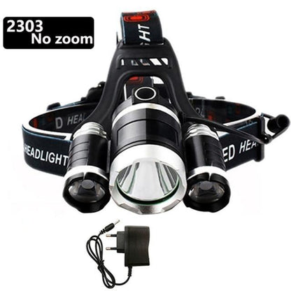 Stevvex headlamp rechargeable LED with dual side lights and large central lens no zoom 2303 on Tampa Home & Garden Store