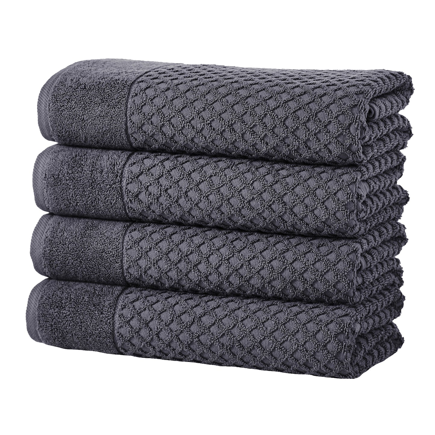 Cotton Diamond Waffle Weave Bath Towel Set