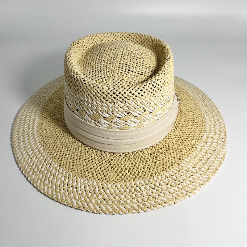 Adult summer straw hat Stevvex wide brim packable beige breathable on Tampa Home & Garden Store