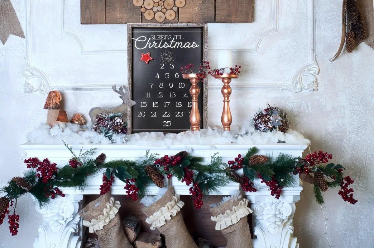 Magnetic Advent Calendar Sign for Christmas Tree