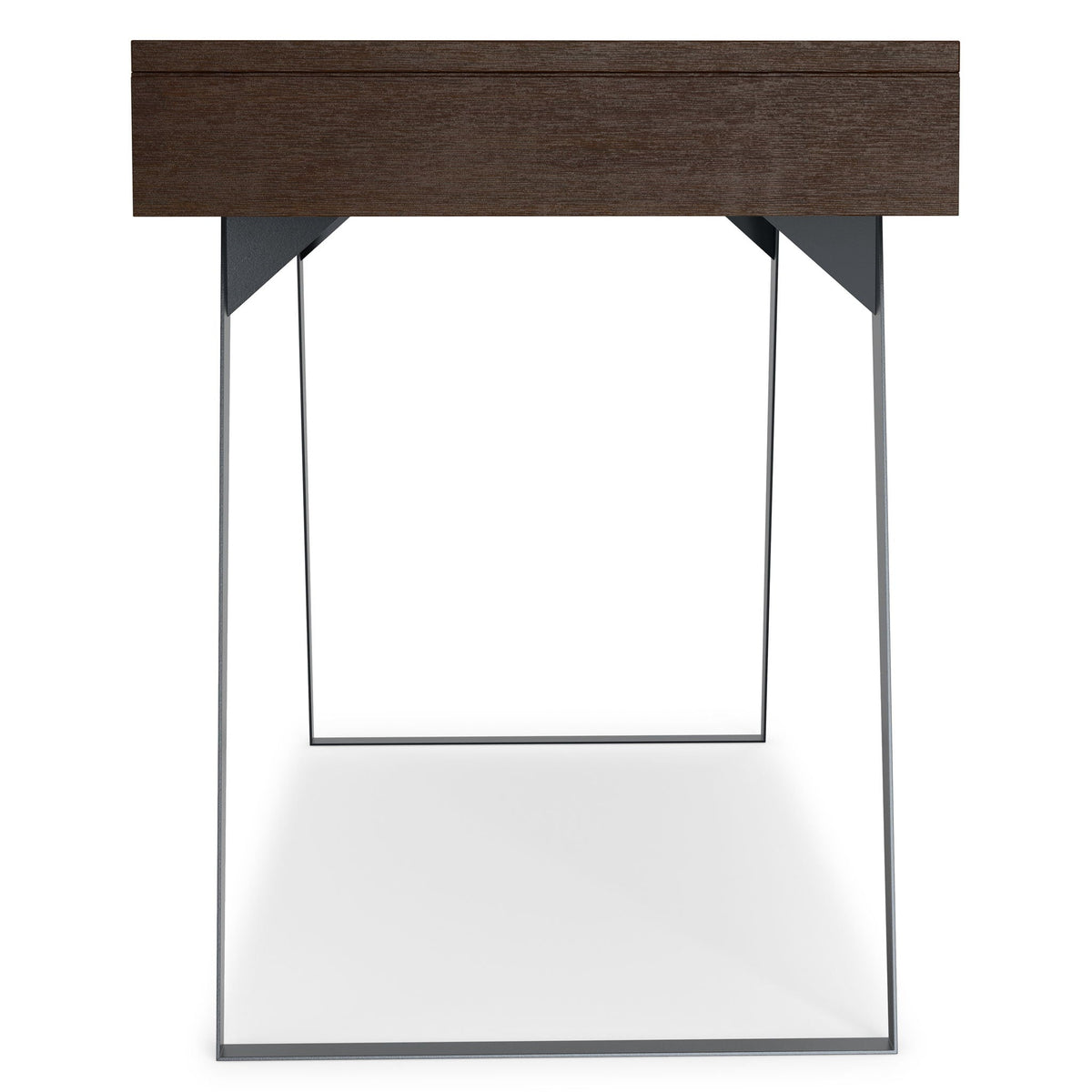 Handcrafted acacia desk with drawer storage, dark brown finish and metal legs HouseOfZazla on Tampa Home & Garden Store
