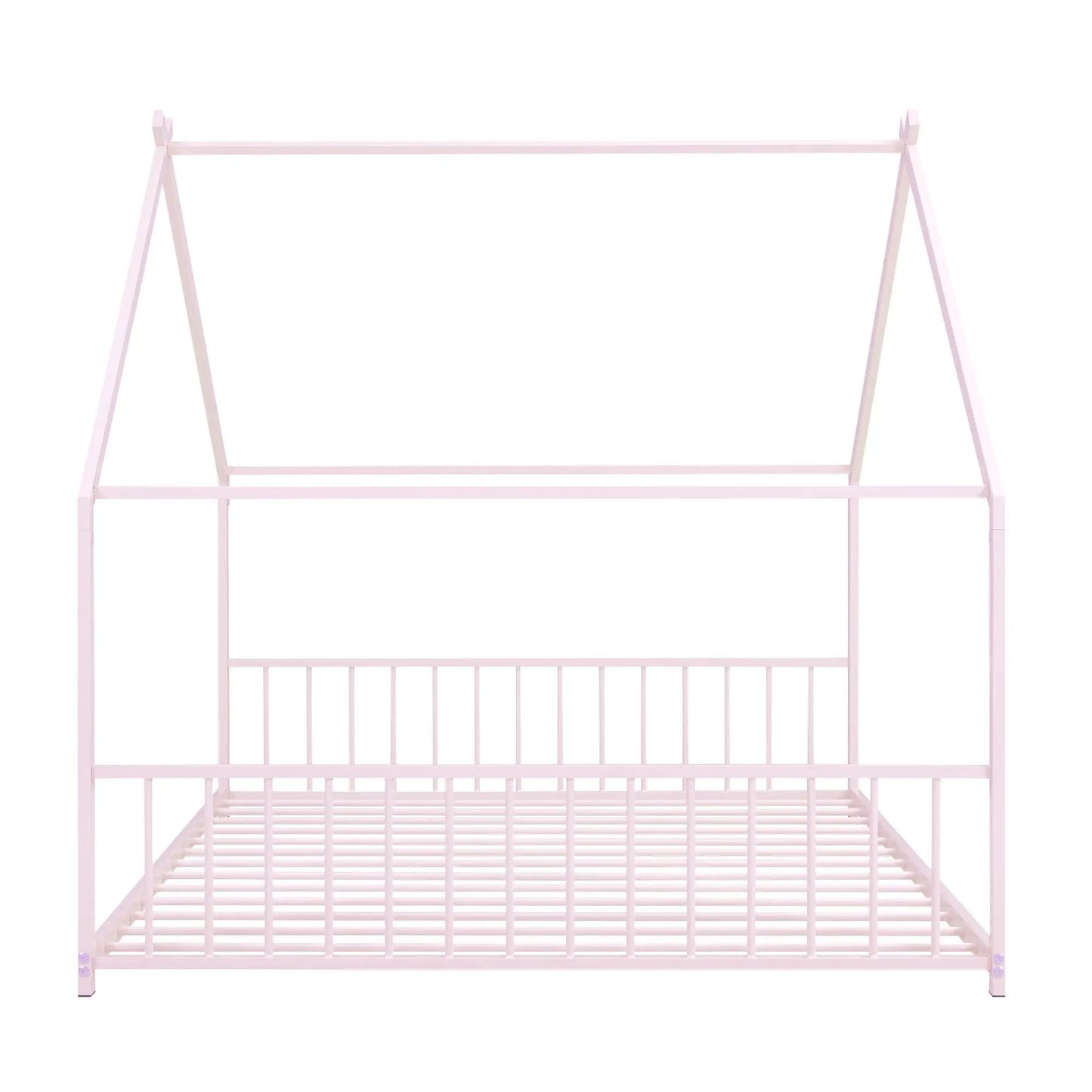 Metal House Bed pink metal canopy frame with slatted base Unique Piece Furniture on Tampa Home & Garden Store