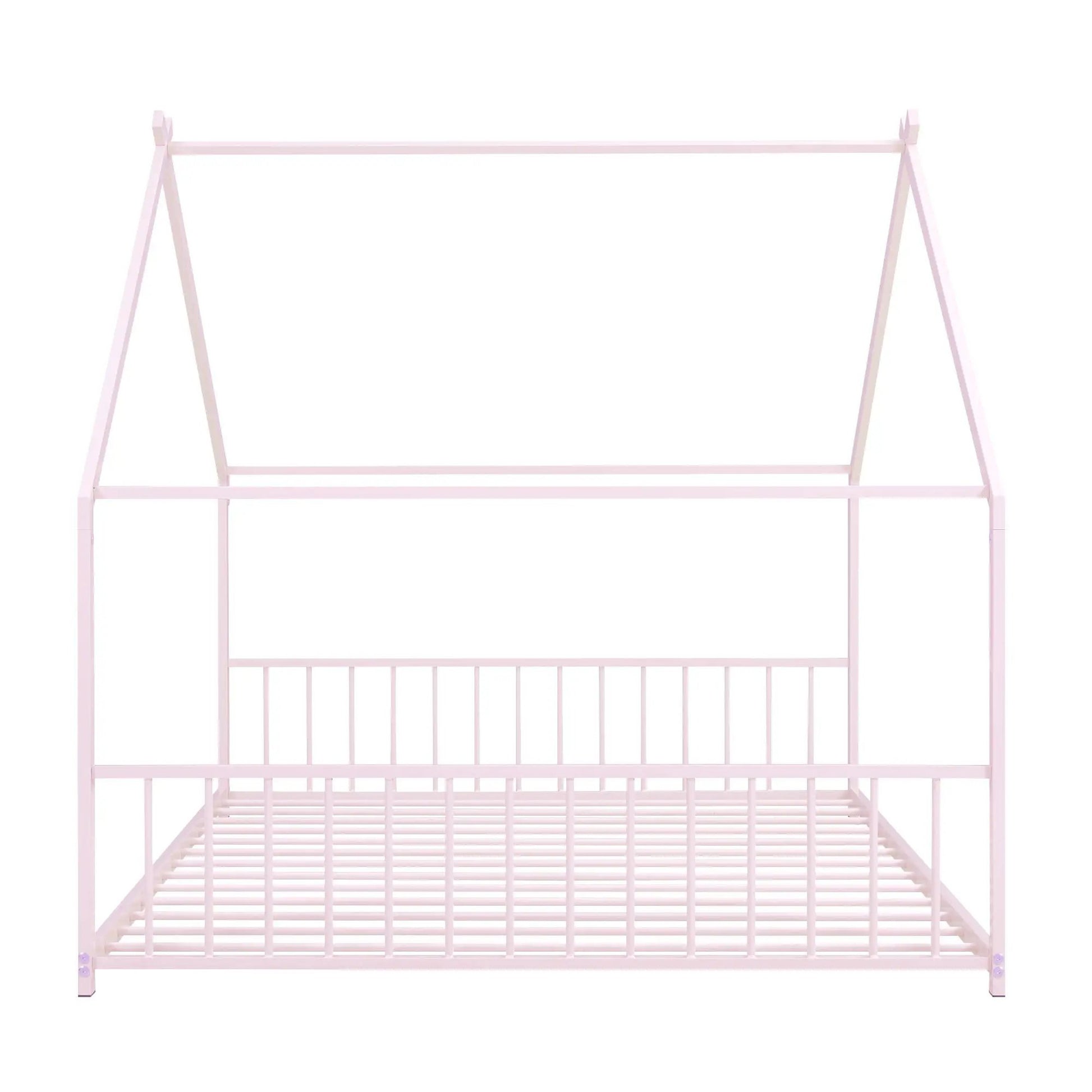Metal House Bed pink metal canopy frame with slatted base Unique Piece Furniture on Tampa Home & Garden Store