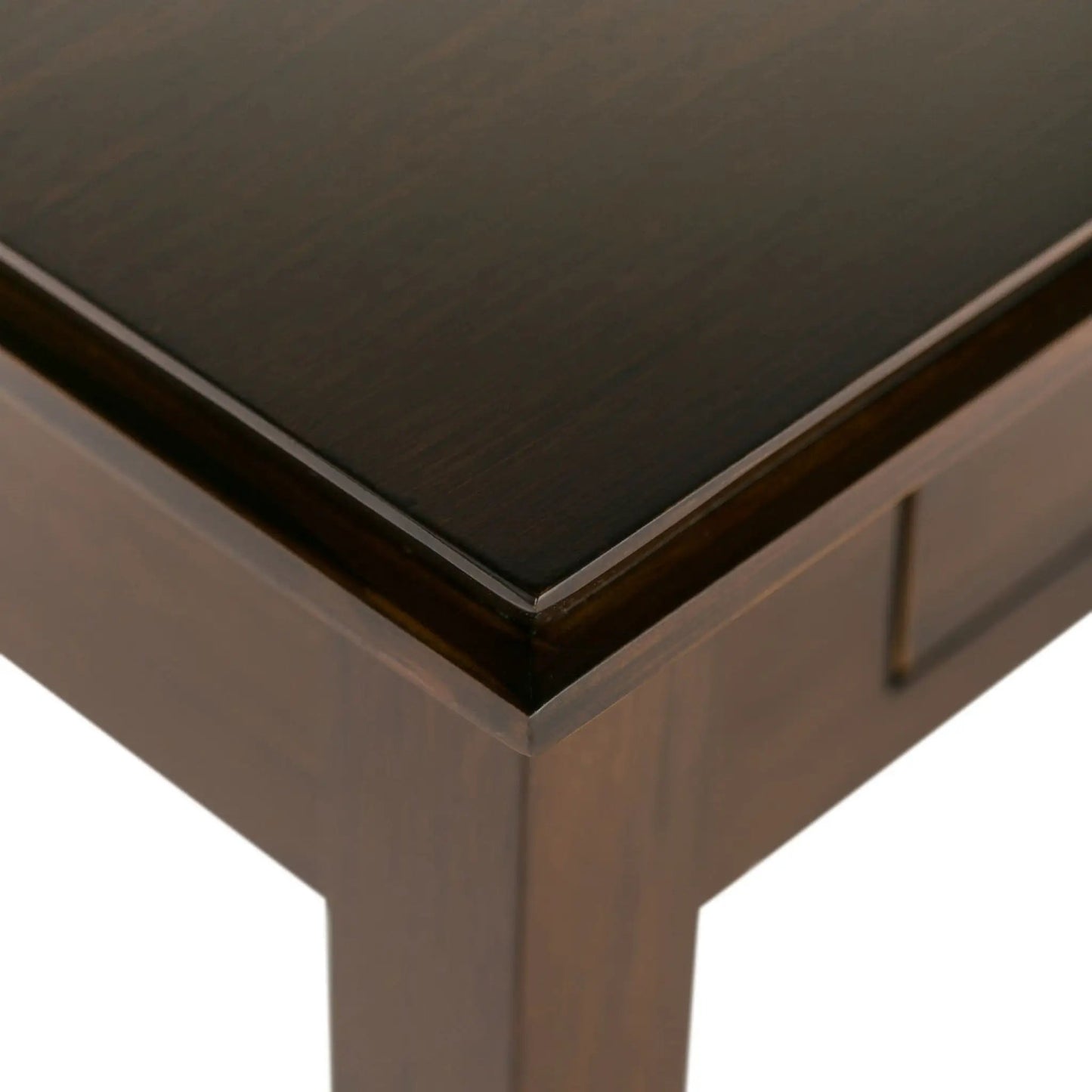 Artisan Handcrafted Console Sofa Table dark brown wood with white trim Unique Piece Furniture on Tampa Home & Garden Store