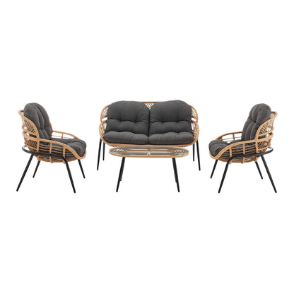 Modern Four Piece Outdoor Conversation Set