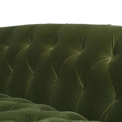 La Rosa Victorian Chesterfield tufted velvet sofa forest green stationary by Unique Piece Furniture on Tampa Home & Garden Store