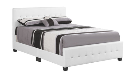 Stylish Transitional Bed by HouseOfZazla, white upholstered bed with tufted headboard on Tampa Home & Garden Store