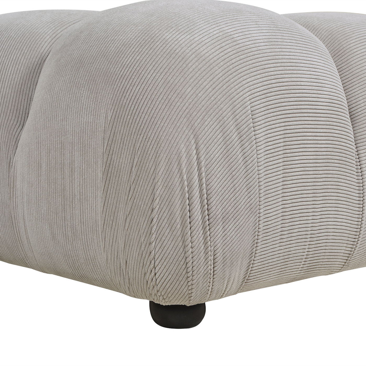 Bubble modular cocktail ottoman beige corduroy with ribbed fabric and black leg by HouseOfZazla on Tampa Home & Garden Store