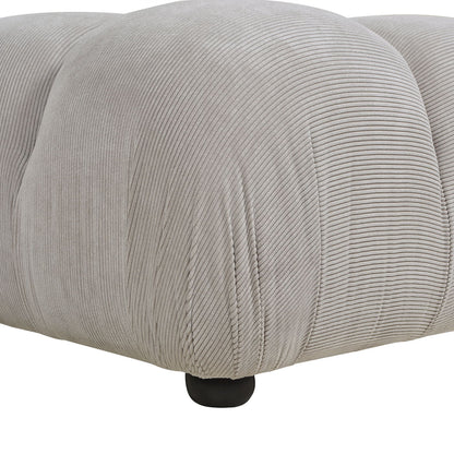 Bubble modular cocktail ottoman beige corduroy with ribbed fabric and black leg by HouseOfZazla on Tampa Home & Garden Store